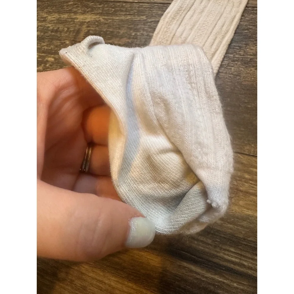 Baby Gap Toddler White Cable‎ Knit Bear Tights 4-5 years